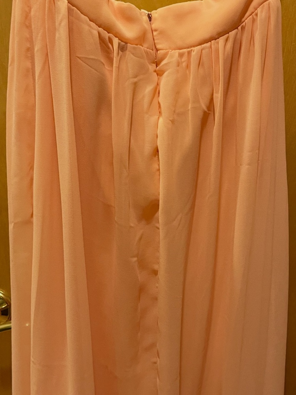 WORN ONCE - Lulu’s Rooftop Garden Peach Backless Maxi - Picture 8 of 8